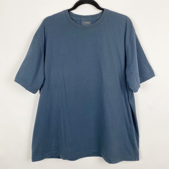 LL Bean Other - LL Bean Mens XL Carefree Unshrinkable Blue Cotton Crew Neck Short Sleeve T Shirt